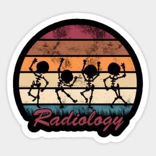 Dancing Skeleton For Radiology Technician Sticker